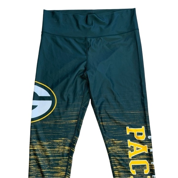 Green Bay Packers NFL Leggings Women’s L Football Wisconsin Activewear Stretchy - Picture 6 of 13